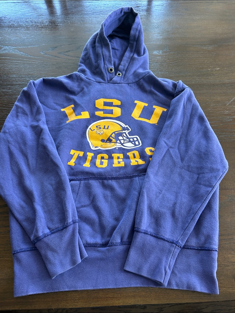 League Purple LSU Tigers Hooded Pullover with Gold Graphics